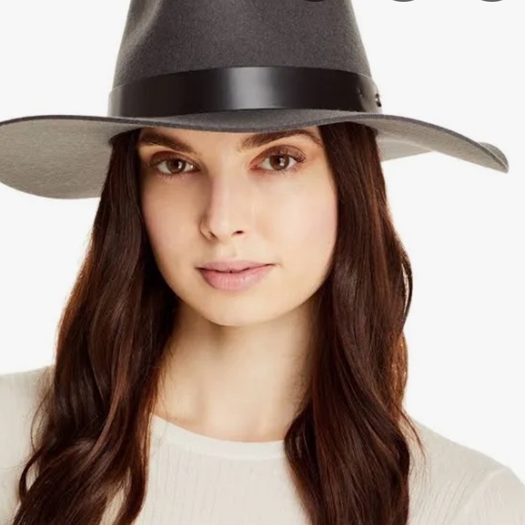 RAG & BONE ‘Kacy’ Wool Wide Brim Fedora Hat - Picture 1 of 8